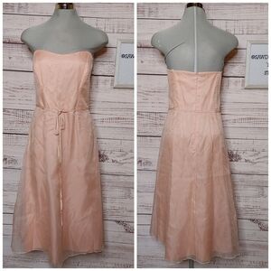 VINTAGE strapless fit and flare gown size L